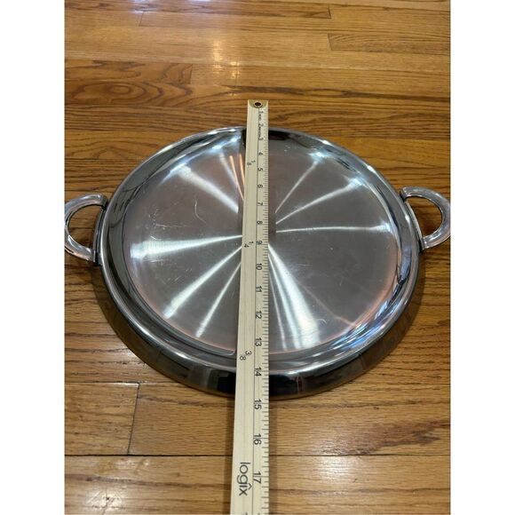 Vintage 1980’s Dansk International Metal Stainless Steel Aluminum Heavy Serving - Picture 3 of 6